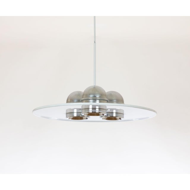 White Lampros Pendant by Ettore Sottsass for Stilnovo, 1970 For Sale - Image 9 of 9