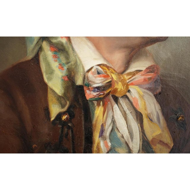 French Napoleon III Artist, Gentleman in Headscarf, 1860, Oil Painting, Framed For Sale - Image 14 of 18