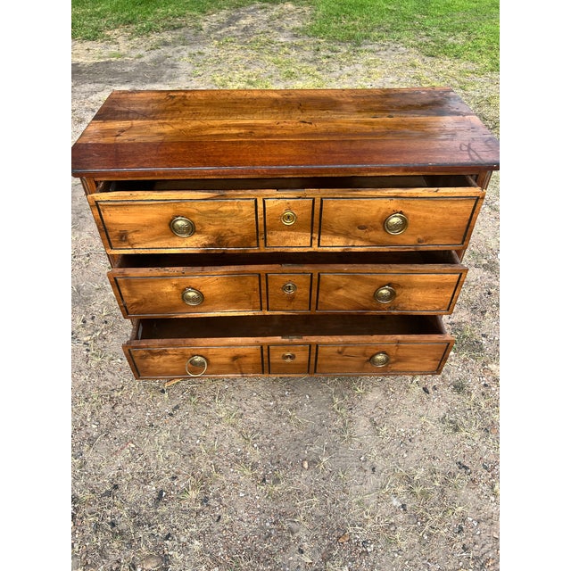 Wood French 19th Century Louis XVI Solid Walnut Chest of Drawers For Sale - Image 7 of 9
