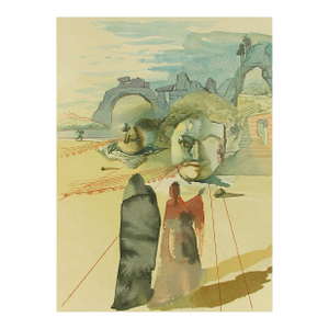 1960 Dali Woodcut Purgatory 20 Avarice & Prodigality