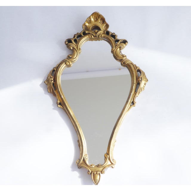 Vintage Baroque Ornate Wall Mirror, 1960s For Sale - Image 4 of 11