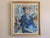 WOMAN IN A BLUE COAT Size: 29.5 x 25.2 inches (including frame) Oil on canvas A compelling mid-century modern figurative...
