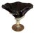 Dark Amethyst Murano Glass & Gold Fleck Glass Compote. Signed by Camozzo. For Sale