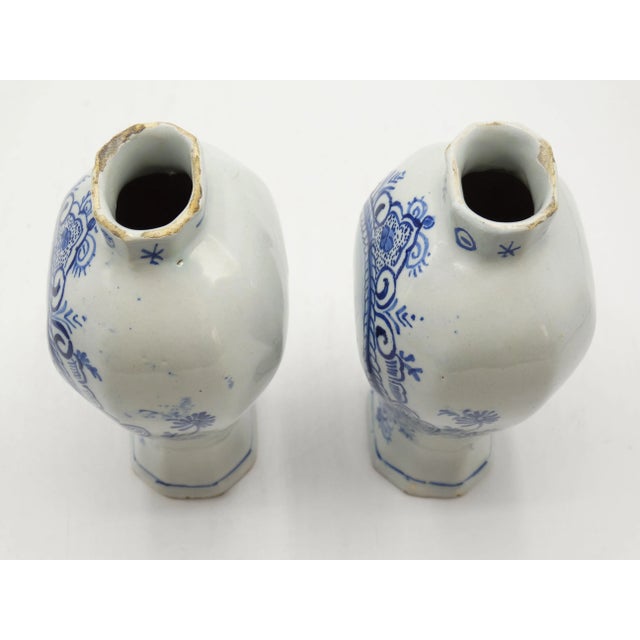 Ceramic 18th-Century Dutch Delft Vases, Maker's Mark For Sale - Image 7 of 8
