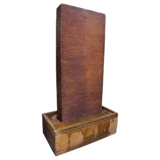 Modern Rust Cement Ripple Fountain For Sale