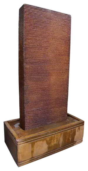 Modern Rust Cement Ripple Fountain