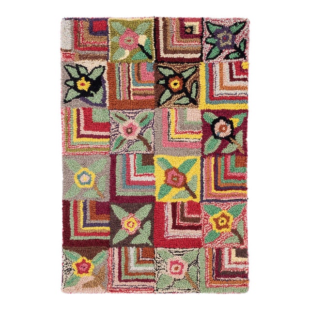 Dash & Albert by Annie Selke Gypsy Rose Hooked Wool Rug, 2' x 3' For Sale