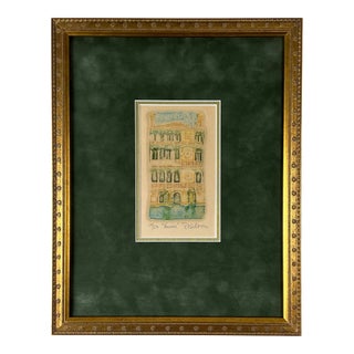 Mid-Century Modern Intaglio Print of Palazzo Dario, Venice For Sale