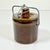 Brown Antique French Rustic European Medium Brown Glazed Crock With Steel Lid Lock. For Sale - Image 8 of 10