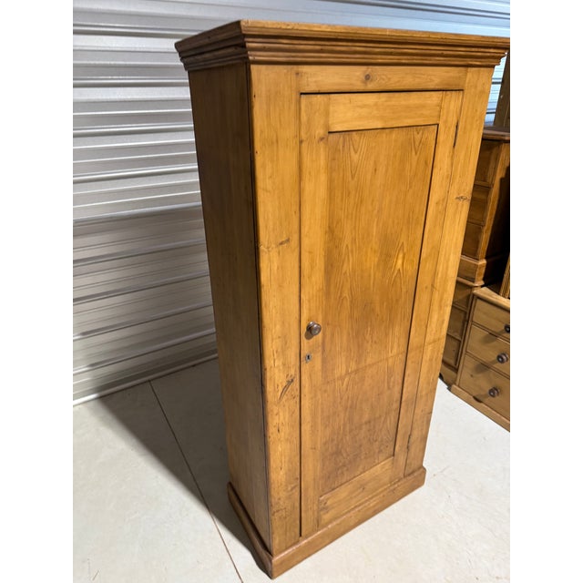 Late 19th Century Antique Pine Single Door Cupboard From England For Sale - Image 5 of 18