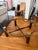 Vintage Brass and Dark Wood Coffee Table With Beveled Glass Too For Sale - Image 4 of 5