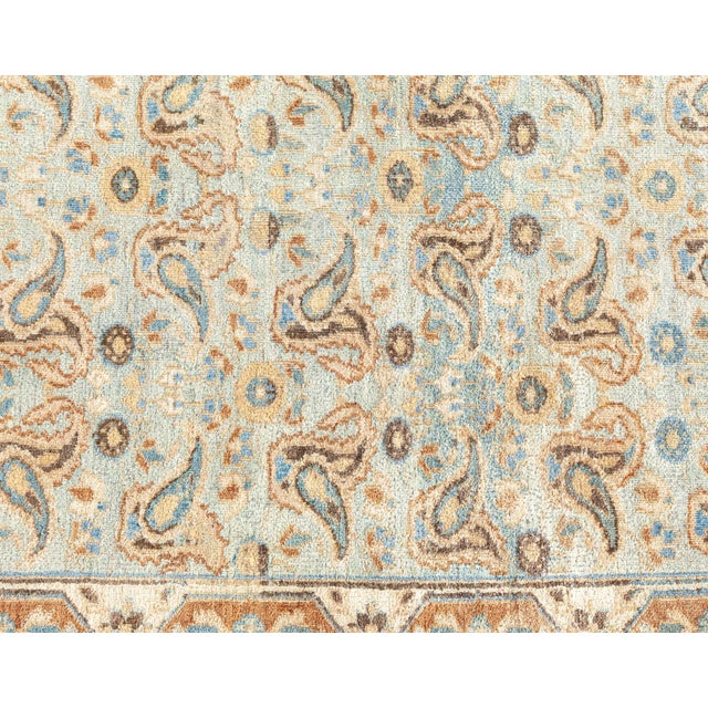 Textile Doris Leslie Blau Antique Tabriz Allover Sand Runner - c. 1920 (Fragment) For Sale - Image 7 of 7
