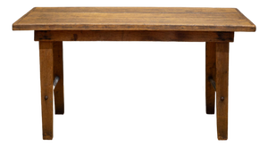 19th C. Hand Made Primitive Solid Oak High Table c.1850