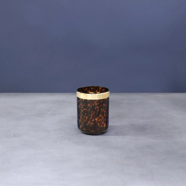 Modern Glass Tortoise Double Old Fashions - Set of 4 For Sale - Image 3 of 6