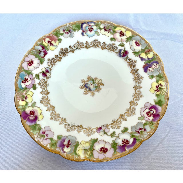 Early 20th Century Haviland & Co. Pansy Plates For Sale - Image 9 of 17