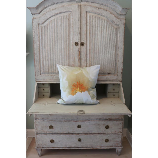 White Tree Peony Bloom in Rodin Museum Garden Paris Photo Pillow For Sale - Image 12 of 13