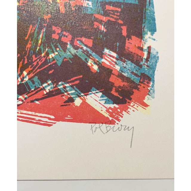 Pol Bury, Limited Edition Architecture Kinetic Op Art Screen Print Lithograph Pol Bury, 1966 For Sale - Image 4 of 7