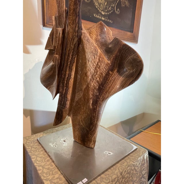 Brown 1970s Mexican Modern Art Sculpture For Sale - Image 8 of 12