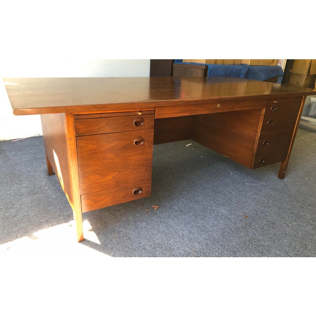 1960s Mid-Century Modern Edward Wormley for Dunbar Executive Desk For Sale - Image 13 of 13