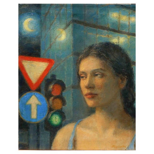 Aurelio Bulzatti, Ingorgo, Original Oil Painting, 2018 For Sale