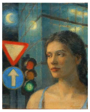 Aurelio Bulzatti, Ingorgo, Original Oil Painting, 2018