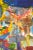 Abstract cityscape watercolor with loosely defined landscape elements and geometric shapes by Les (Leslie Luverne)...