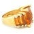 1980s 1980s Italian 18k Gold Citrine & Diamond Architectural Cocktail Ring, Size 7 For Sale - Image 5 of 14