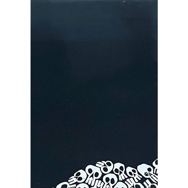 Black and White Minimalist Print with Skulls "framed and ready to go" Image size: 8" x 11 3/4"