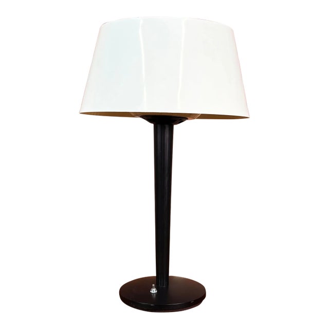 Vintage Postmodern 1970's Gerald Thurston for Lightolier Black Table / Desk Lamp For Sale
