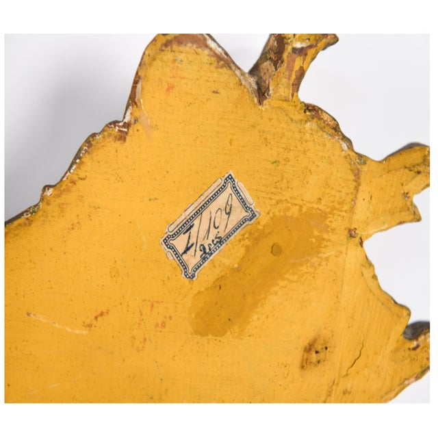 Vintage Carved Gilt Armorial Wall Crest Sculpture For Sale - Image 17 of 17
