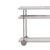 White cocktail serving bar trolley chromed finish materials: iron, plastic dimensions: d 43 cm x w 91 cm x h 73 cm....