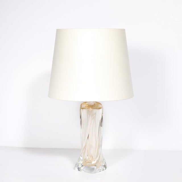 Modernist 24kt Gold Fleck Murano Glass Table Lamps Signed Vittorio Rigattieri For Sale In New York - Image 6 of 14
