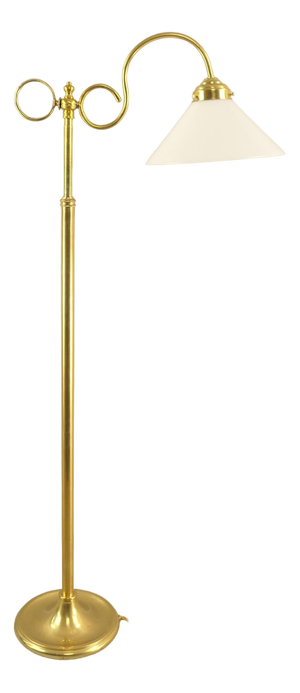 French Extendable Brass Floor Lamp, 1930s