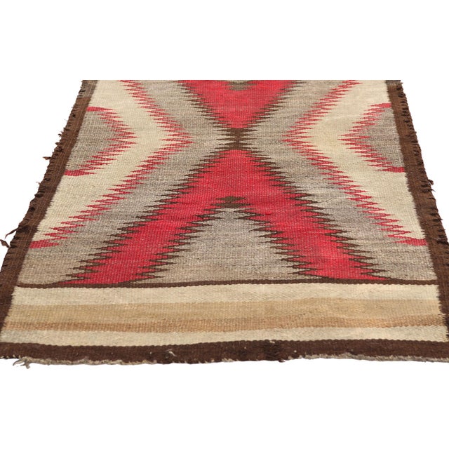 Native American Art Antique Eye Dazzler Southwestern Rug, 02'04 X 04'08 For Sale - Image 4 of 10