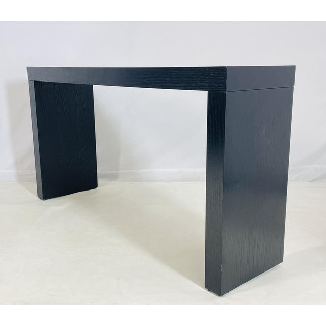 Modern Cerused Black Oak Console Table in the Style of B&b Italia For Sale - Image 9 of 16