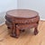 Wood Mid-20th Century Signed George Zee Asian Dragon Carved Rosewood Tea Table & 4 Stools - Set of 5 For Sale - Image 7 of 11
