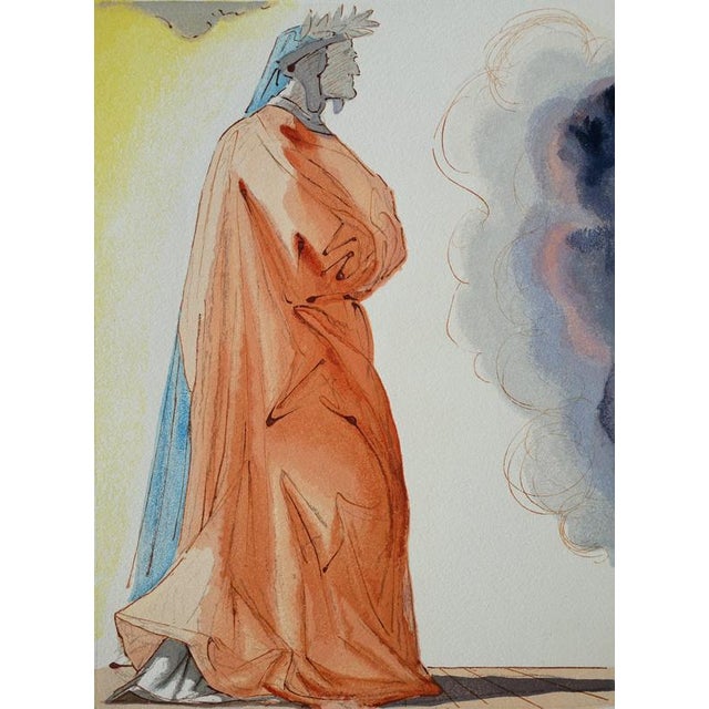 Salvador dali (1904-1989) paradise 1: dante at the entrance to paradise color woodcut unsigned on bfk rives vellum 26 x 33...