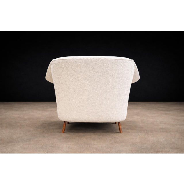 Curva Armchair With Tubular Legs in Bouclé by Joaquim Tenreiro for Langenbach & Tenreiro, Brazilian Modern, 1960 For Sale - Image 12 of 18