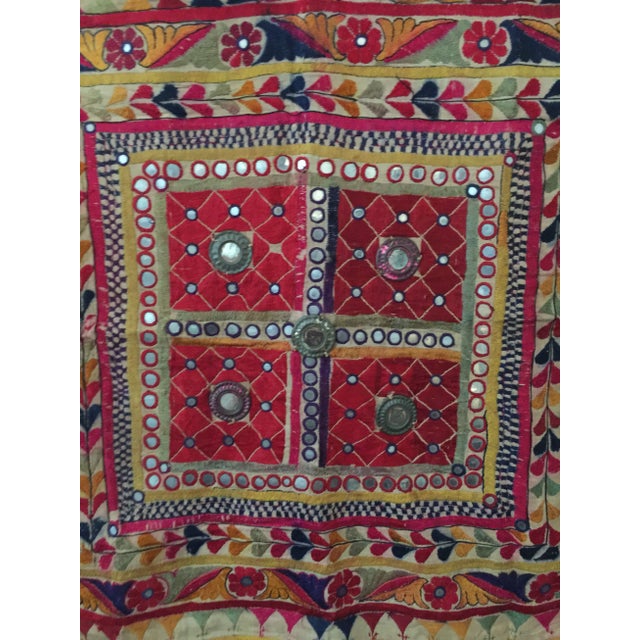 This Vintage folk art textile is an original piece made in Rajasthan, India because the piece is vintage and handmade,...