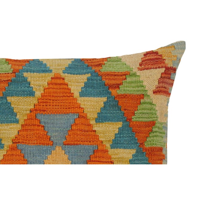 Abstract Modern Turkish Chantell Hand Woven Kilim Throw Pillow For Sale - Image 3 of 5