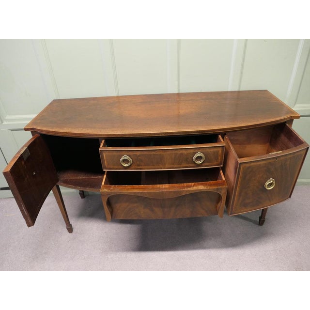 Regency Inlaid Bow Front Dresser, 1800 For Sale - Image 6 of 8
