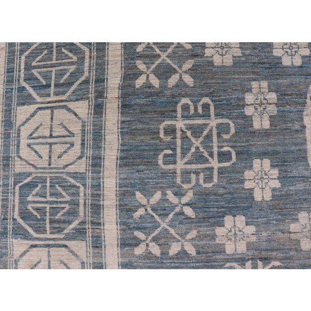 2010s Modern Khotan Rug With Circular Medallions by Keivan Woven Arts 10'6 X 16'3 For Sale - Image 5 of 11
