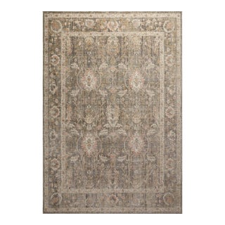 Chris Loves Julia x Loloi Rosemarie Sage / Blush 18" x 18" Sample Rug For Sale