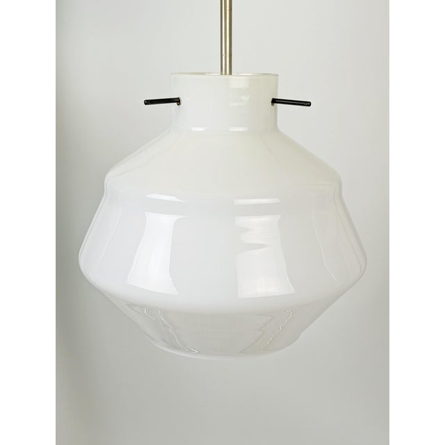 Mid-Century Modern Italian Yellow & White Pendant Lamp, 1960s For Sale - Image 13 of 15