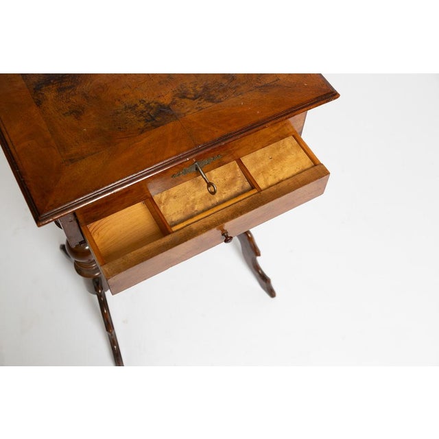 Antique Sewing Table with 2 Drawers, 1905 For Sale - Image 5 of 18