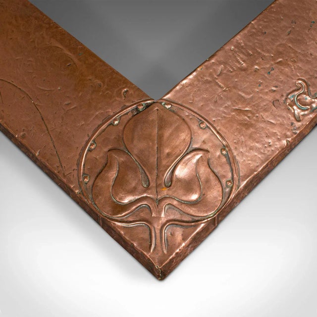 Copper 1900's Antique Decorative Copper Fire Kerb, English For Sale - Image 8 of 11