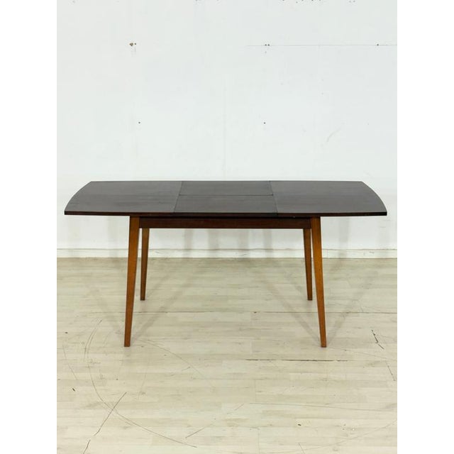 Brown Mid-Century Extendable Dining Table Table, 1960s For Sale - Image 8 of 9