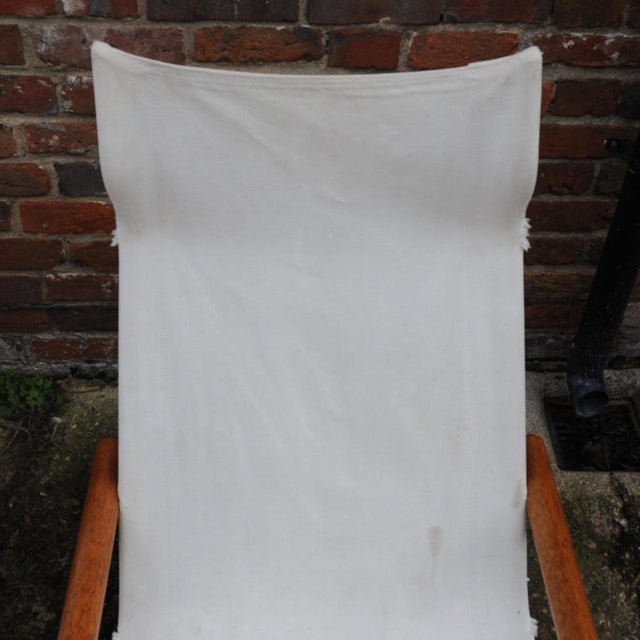 Set of NY Chairs in White Canvas attributed to Takeshi Nii, Japan, 1950s For Sale - Image 3 of 14