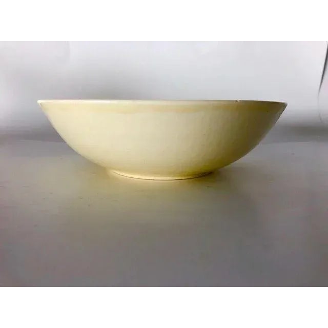 Midcentury late 1930's Round Serving Bowl was a wedding gift china with monogram (MFS) makers mark W. S George. They are...