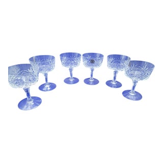 1970s Chantilly Champagne Glasses by Cristal d'Arques-Durand, Set of 6 For Sale